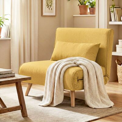 Homcom Sofá Cama Individual Sofá Cama Plegable con Respaldo Ajustable 5 Posiciones Tapizado con Cojín 72x75x85 cm Amarillo Aosom España Homcom Sofá Cama Individual Sofá Cama Plegable con Respaldo Ajustable 5 Posiciones Tapizado con Cojín 72x75x85 cm Amarillo Aosom España