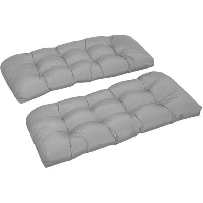 Outsunny Cojín para Banco para Interior y Exterior de 2 Plazas 110x48x8 cm para Sillas Sofás Gris Aosom España Outsunny Cojín para Banco para Interior y Exterior de 2 Plazas 110x48x8 cm para Sillas Sofás Gris Aosom España