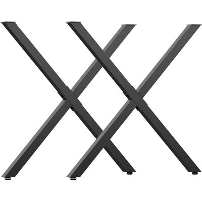 Patas de Mesa de Acero X HOMCOM Negras - 70x72cm - Tipo de Mesa Patas de Mesa de Acero X HOMCOM Negras - 70x72cm - Tipo de Mesa