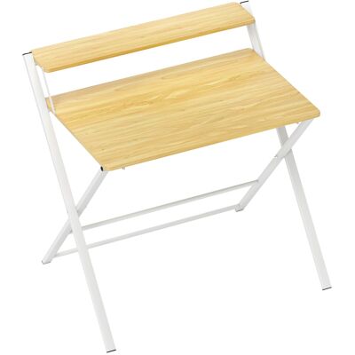 Homcom Escritorio Plegable con Estante Abierto Escritorio Pequeño para Estudio Hogar Oficina 86x66x82 cm Natural Homcom Escritorio Plegable con Estante Abierto Escritorio Pequeño para Estudio Hogar Oficina 86x66x82 cm Natural