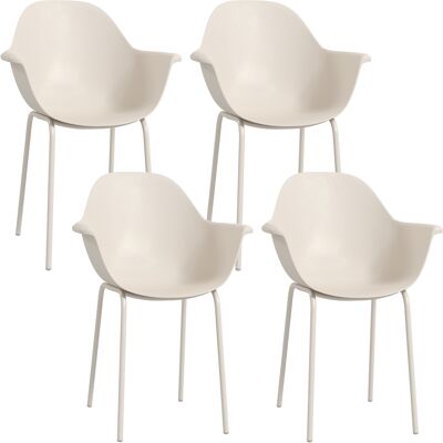 Conjunto de Sillas de Jardín Outsunny - Sillas Apilables con Respaldo Alto - Gris Conjunto de Sillas de Jardín Outsunny - Sillas Apilables con Respaldo Alto - Gris