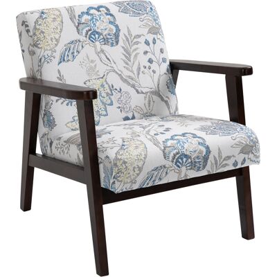 Homcom Silla con Patrón Floral - Cómoda y Elegante Homcom Silla con Patrón Floral - Cómoda y Elegante