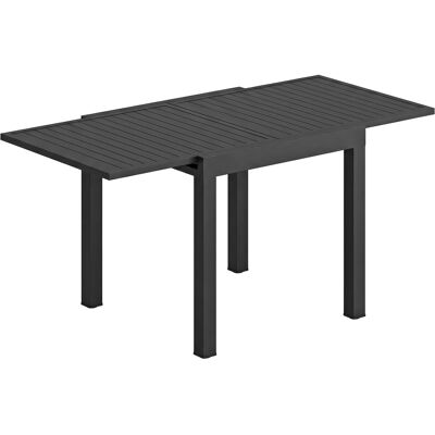 Outsunny Mesa de Jardín Mesa de Comedor Extensible, 80/160x80 cm, Negro Aosom España Outsunny Mesa de Jardín Mesa de Comedor Extensible, 80/160x80 cm, Negro Aosom España