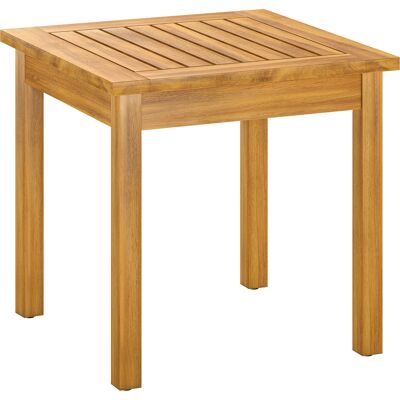 Outsunny Mesa auxiliar 48 x 48 cm resistente a la intemperie mesa de jardín con diseño de listones y pies ajustables, cuadrada Aosom España Outsunny Mesa auxiliar 48 x 48 cm resistente a la intemperie mesa de jardín con diseño de listones y pies ajustables, cuadrada Aosom España