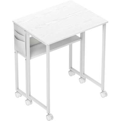 Homcom Escritorio Plegable Convertible en Mesa Auxiliar Estante Abierto Blanco Aosom España Homcom Escritorio Plegable Convertible en Mesa Auxiliar Estante Abierto Blanco Aosom España