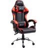 Vinsetto Silla Gaming Ergonómica Silla para Videojuegos Reclinable y Giratoria Altura Ajustable Reposacabezas 63x67x119-127 cm Rojo y Negro Aosom.es