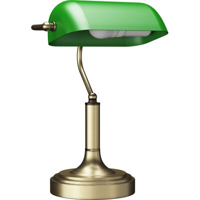 Homcom Lámpara de Escritorio Banquero E27 con Pantalla Ajustable Interruptor Basculante para Hogar Oficina Biblioteca Verde Homcom Lámpara de Escritorio Banquero E27 con Pantalla Ajustable Interruptor Basculante para Hogar Oficina Biblioteca Verde