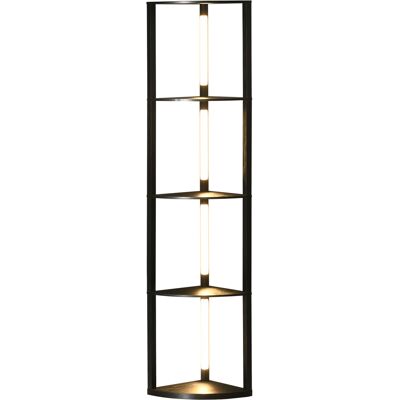 HOMCOM - E27-4Shelf-LED - Negro - 3ColorTemp - Lámpara de pie HOMCOM - E27-4Shelf-LED - Negro - 3ColorTemp - Lámpara de pie