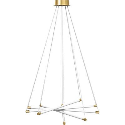 Homcom Lámpara de Techo LED 50W — 5 Tubos Ajustables, Moderna, Dorado+Blanco para Salón, Comedor y Cocina Homcom Lámpara de Techo LED 50W — 5 Tubos Ajustables, Moderna, Dorado+Blanco para Salón, Comedor y Cocina