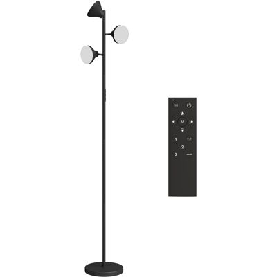 Homcom Lámpara de pie LED regulable 2700K-6000K 4150 lm 3 cabezas giratorias Ø 25 x 170 cm negro Aosom España Homcom Lámpara de pie LED regulable 2700K-6000K 4150 lm 3 cabezas giratorias Ø 25 x 170 cm negro Aosom España