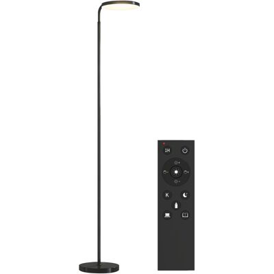 Homcom Lámpara de pie LED con mando magnético, ajustable, giratoria, metal, negro Aosom España Homcom Lámpara de pie LED con mando magnético, ajustable, giratoria, metal, negro Aosom España