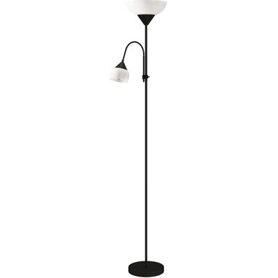 Homcom Uplighter, lámpara de pie madre-hijo, lámpara alta con 3 temperaturas de color y cuello de cisne flexible, Negro Aosom España Homcom Uplighter, lámpara de pie madre-hijo, lámpara alta con 3 temperaturas de color y cuello de cisne flexible, Negro Aosom España