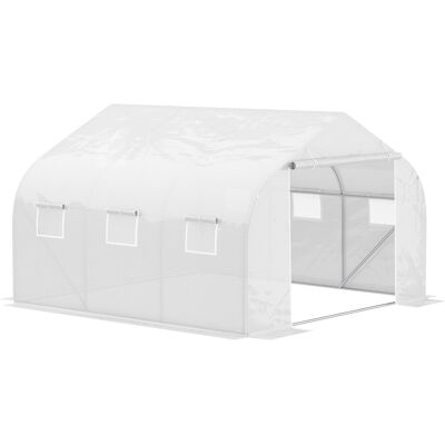 Invernadero de Jardín Outsunny 350x300x200cm Túnel con 6 Ventanas Puerta Enrollable - Tipo Jardín Invernadero de Jardín Outsunny 350x300x200cm Túnel con 6 Ventanas Puerta Enrollable - Tipo Jardín