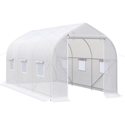 Invernadero de Jardín Outsunny 8m² Cubierta PE Resistente a UV Estructura Metálica Invernadero de Jardín Outsunny 8m² Cubierta PE Resistente a UV Estructura Metálica