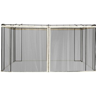 Outsunny 4 Paneles Laterales 352x207 cm para Carpa de Jardín Tela Mosquitera para Cenador Gazebo con Cremalleras y Anillas Negro Aosom España Outsunny 4 Paneles Laterales 352x207 cm para Carpa de Jardín Tela Mosquitera para Cenador Gazebo con Cremalleras y Anillas Negro Aosom España
