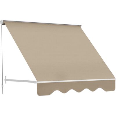 Outsunny Toldo Retráctil de Exterior con Marco de Aluminio Ángulo Ajustable Protección UV e Impermeable 180x70 cm Beige Aosom España Outsunny Toldo Retráctil de Exterior con Marco de Aluminio Ángulo Ajustable Protección UV e Impermeable 180x70 cm Beige Aosom España