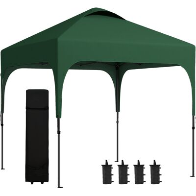 Outsunny Carpa de Jardín 2,5x2,5x2,68 m Protección UV Altura Ajustable con 4 Bolsas de Arena y Bolsa de Transporte Verde Aosom España Outsunny Carpa de Jardín 2,5x2,5x2,68 m Protección UV Altura Ajustable con 4 Bolsas de Arena y Bolsa de Transporte Verde Aosom España