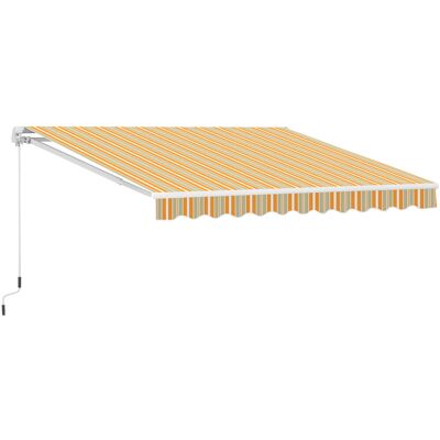 Outsunny Toldo Brazo articulado Tejido Aluminio Poliester 280g/m2 Rayas Amarillo Blanco Aluminio con Manivela 300x250cm Aosom España Outsunny Toldo Brazo articulado Tejido Aluminio Poliester 280g/m2 Rayas Amarillo Blanco Aluminio con Manivela 300x250cm Aosom España