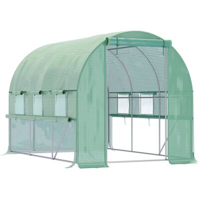 Invernadero de jardín Outsunny 2.95x2x2 m con protección UV - Verde Invernadero de jardín Outsunny 2.95x2x2 m con protección UV - Verde