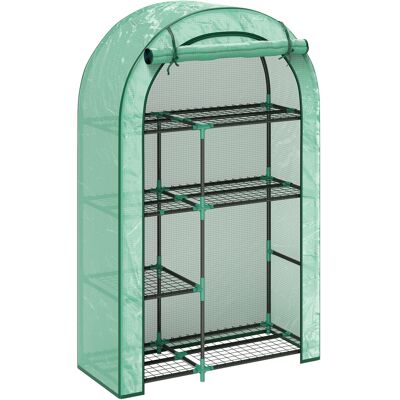 Invernadero de jardín de pared Outsunny 4 niveles cubierta UV portátil Invernadero de jardín de pared Outsunny 4 niveles cubierta UV portátil