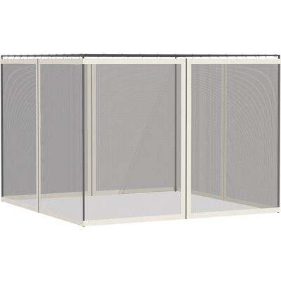 Outsunny Mosquiteras para cenador carpa pabellón de jardín 3x4 m - juego de 4 mosquiteras con Cremallera + ganchos de sujeción Aosom España Outsunny Mosquiteras para cenador carpa pabellón de jardín 3x4 m - juego de 4 mosquiteras con Cremallera + ganchos de sujeción Aosom España