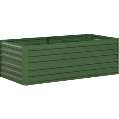 Jardín Outsunny Caja de plantas rectangular de acero Jardín Outsunny Caja de plantas rectangular de acero