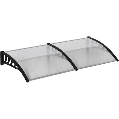 Outsunny Marquesina para Exteriores en Policarbonato y Aluminio, 200x100x27cm, Transparente Aosom España Outsunny Marquesina para Exteriores en Policarbonato y Aluminio, 200x100x27cm, Transparente Aosom España
