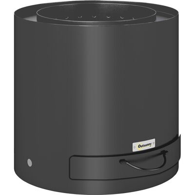 Outsunny Brasero Exterior Redondo con Bandeja para Cenizas y Atizador Protector de Chispas para Jardín Terraza Ø45x42 cm Negro Outsunny Brasero Exterior Redondo con Bandeja para Cenizas y Atizador Protector de Chispas para Jardín Terraza Ø45x42 cm Negro