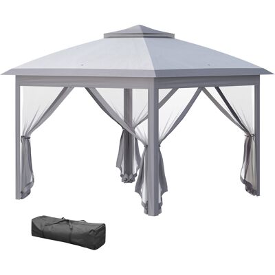 Outsunny - 3.3x3.3 m - Altura ajustable - Gazebo Outsunny - 3.3x3.3 m - Altura ajustable - Gazebo