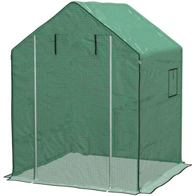 Outsunny Cubierta de Repuesto de Invernadero 140x143x190 cm con Ventana Puerta con Cremallera Anti-UV Protección de Plantas Verde Aosom España Outsunny Cubierta de Repuesto de Invernadero 140x143x190 cm con Ventana Puerta con Cremallera Anti-UV Protección de Plantas Verde Aosom España