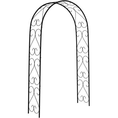 Outsunny Arco de Jardín de Acero para Rosas y Plantas Trepadoras Arco de Boda para Plantas y Decoraciones 125x37x230 cm Negro Outsunny Arco de Jardín de Acero para Rosas y Plantas Trepadoras Arco de Boda para Plantas y Decoraciones 125x37x230 cm Negro