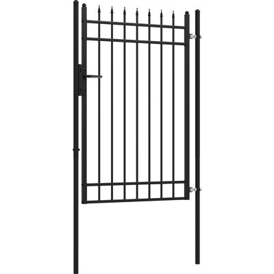 Outsunny Puerta de Terraza Puerta para Valla de Jardín de Acero Galvanizado con Decoración de Flechas Cerradura 107x204 cm Negro Aosom España Outsunny Puerta de Terraza Puerta para Valla de Jardín de Acero Galvanizado con Decoración de Flechas Cerradura 107x204 cm Negro Aosom España