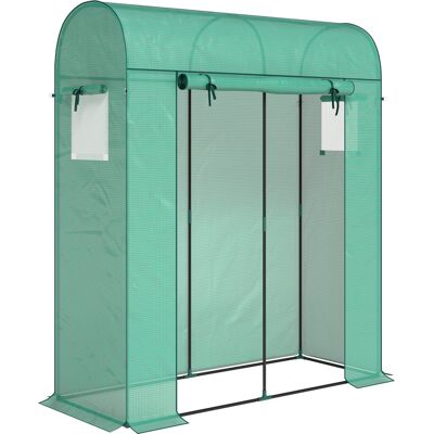 Outsunny Invernadero de Jardín, Pequeño Invernadero de Balcón con Lona PE y Estructura de Acero, Puerta Enrollable y Ventanas 170 x 68 x 200 cm, Verde Aosom España Outsunny Invernadero de Jardín, Pequeño Invernadero de Balcón con Lona PE y Estructura de Acero, Puerta Enrollable y Ventanas 170 x 68 x 200 cm, Verde Aosom España