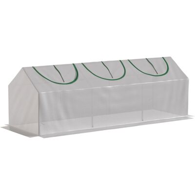 Outsunny Invernadero de jardín mini invernadero 3 ventanas enrollables cubierta en PE de alta densidad 140 g/m² 180 x 60 x 60 cm blanco Aosom España Outsunny Invernadero de jardín mini invernadero 3 ventanas enrollables cubierta en PE de alta densidad 140 g/m² 180 x 60 x 60 cm blanco Aosom España