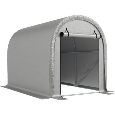 Outsunny Cobertizo Portátil 244x152 cm para Bicicletas con Estructura Galvanizada, Gris Claro Aosom España Outsunny Cobertizo Portátil 244x152 cm para Bicicletas con Estructura Galvanizada, Gris Claro Aosom España