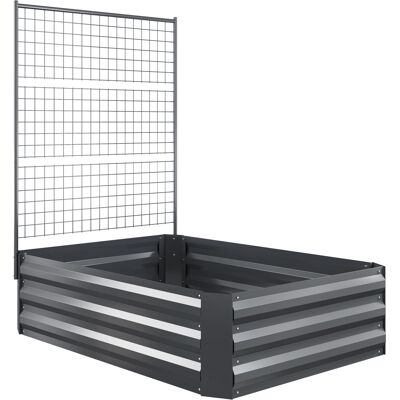 Outsunny Jardinera Exterior Grande con Enrejado y Fondo Abierto para Plantas Trepadoras 80x115x125 cm Gris Oscuro Outsunny Jardinera Exterior Grande con Enrejado y Fondo Abierto para Plantas Trepadoras 80x115x125 cm Gris Oscuro