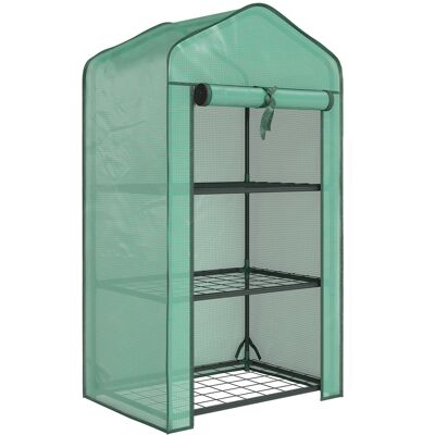 Outsunny Invernadero de jardín con 3 niveles, invernadero de balcón, cubierta reforzada PE, armazón de acero, 59 x 39 x 127 cm, verde Aosom España Outsunny Invernadero de jardín con 3 niveles, invernadero de balcón, cubierta reforzada PE, armazón de acero, 59 x 39 x 127 cm, verde Aosom España
