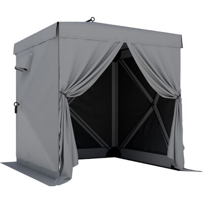 Outsunny Pabellón 1,85x1,85m Impermeable Estable Resistente al Invierno Pop-up Plegable con 4 Paneles Laterales de Malla, Bolsa, UV 30+ Aosom España Outsunny Pabellón 1,85x1,85m Impermeable Estable Resistente al Invierno Pop-up Plegable con 4 Paneles Laterales de Malla, Bolsa, UV 30+ Aosom España