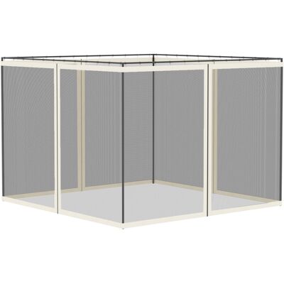 Outsunny Mosquiteras para carpa de jardín 3 x 3 m - lote de 4 mosquiteras con cremallera + ganchos de sujeción - poliéster nailon Aosom España Outsunny Mosquiteras para carpa de jardín 3 x 3 m - lote de 4 mosquiteras con cremallera + ganchos de sujeción - poliéster nailon Aosom España