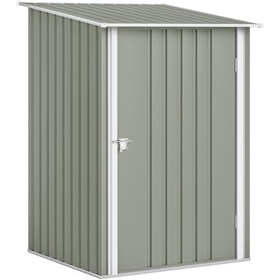 Outsunny Caseta de Jardín Portautensilios en Acero Galvanizado con Puerta, 100x104x160 cm, Gris Claro Aosom España Outsunny Caseta de Jardín Portautensilios en Acero Galvanizado con Puerta, 100x104x160 cm, Gris Claro Aosom España