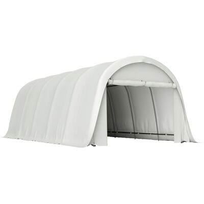 Outsunny Garaje Exterior para Coche 7,2x3,6 m con UPF50+ Tejido PE Resistente Marco de Metal Paredes Desmontables Crema Outsunny Garaje Exterior para Coche 7,2x3,6 m con UPF50+ Tejido PE Resistente Marco de Metal Paredes Desmontables Crema