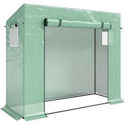 Outsunny Invernadero de Exterior con Ventanas y Marco de Acero Invernadero para Cultivar Tomates Flores 200x76x168 cm Verde Outsunny Invernadero de Exterior con Ventanas y Marco de Acero Invernadero para Cultivar Tomates Flores 200x76x168 cm Verde