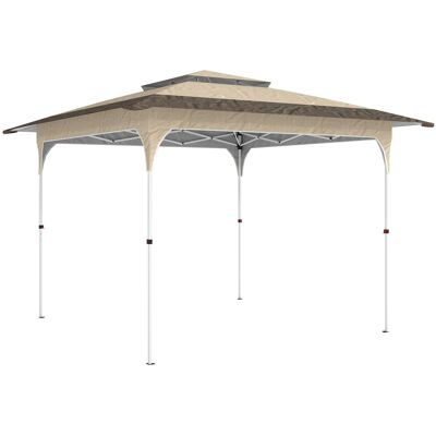 Outsunny Carpa Plegable 3,5x3,5 m con Altura Ajustable y Doble Techo UPF50+, 352x352x278 cm, Caqui Aosom España Outsunny Carpa Plegable 3,5x3,5 m con Altura Ajustable y Doble Techo UPF50+, 352x352x278 cm, Caqui Aosom España