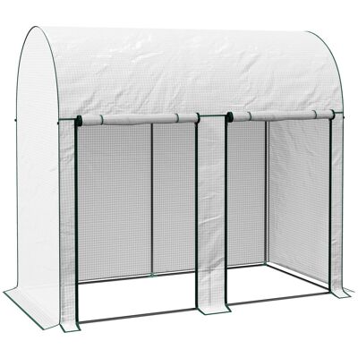Outsunny - DoubleDoorPE - White - 200x100x178 cm - Invernadero Outsunny - DoubleDoorPE - White - 200x100x178 cm - Invernadero