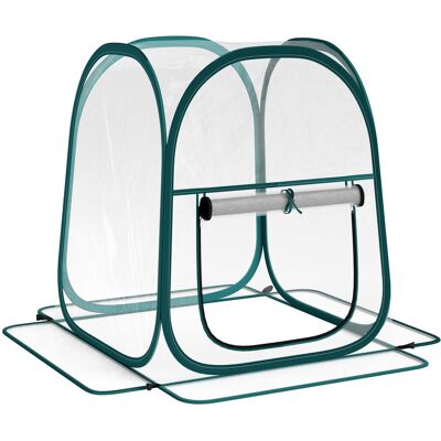Outsunny Mini Invernadero Plegable Pop-up Invernadero de Exterior con Puerta Enrollable y Cubierta Transparente Outsunny Mini Invernadero Plegable Pop-up Invernadero de Exterior con Puerta Enrollable y Cubierta Transparente