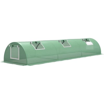 Outsunny Invernadero Pequeño para Cultivo de Plantas con 5 Ventanas Marco de Acero y Cubierta de PE Anti-UV 300x80x45 cm Verde Aosom España Outsunny Invernadero Pequeño para Cultivo de Plantas con 5 Ventanas Marco de Acero y Cubierta de PE Anti-UV 300x80x45 cm Verde Aosom España