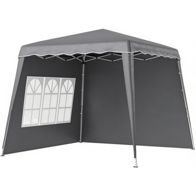Outsunny Carpa Plegable Pop-up 2,89x2,89m Cenador Pabellón de Jardín con Paredes Laterales Altura Ajustable Protección UV50+ Gris Outsunny Carpa Plegable Pop-up 2,89x2,89m Cenador Pabellón de Jardín con Paredes Laterales Altura Ajustable Protección UV50+ Gris