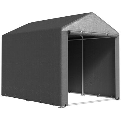 Outsunny Carpa para Herramientas Bicicletas y Motos 1,6x2,2x1,7 m con 2 Habitaciones Puerta con Cremallera Impermeable Gris Outsunny Carpa para Herramientas Bicicletas y Motos 1,6x2,2x1,7 m con 2 Habitaciones Puerta con Cremallera Impermeable Gris