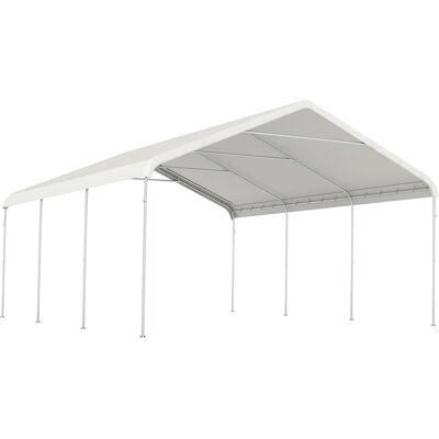 Outsunny Carpa Garaje Portátil 5x6 m con Estructura de Acero Galvanizado Impermeable Anti-UV Cobertizo para Herramientas Crema Outsunny Carpa Garaje Portátil 5x6 m con Estructura de Acero Galvanizado Impermeable Anti-UV Cobertizo para Herramientas Crema