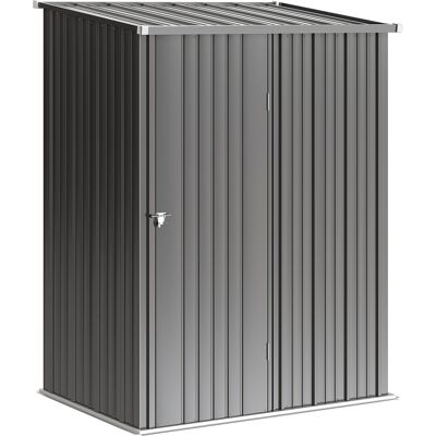 Outsunny Cobertizo de Jardín Exterior 1,34 m² 161,5x94,5x196 cm con Puerta y Cerradura para Almacenamiento de Herramientas Negro Outsunny Cobertizo de Jardín Exterior 1,34 m² 161,5x94,5x196 cm con Puerta y Cerradura para Almacenamiento de Herramientas Negro